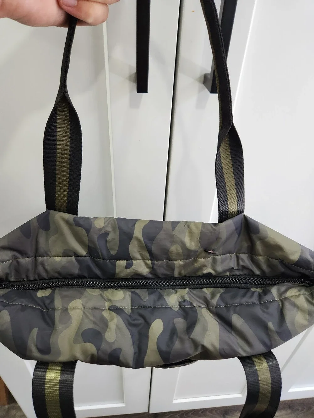 Haute Shore Nylon puffer tote bag camo